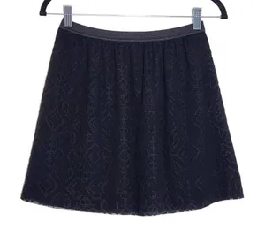 Madewell Black Lace Mini Skirt NWT Size XS Madewell Black Pull-on Skirt thumbnail 1