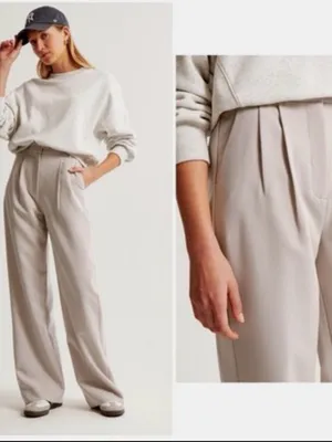 Abercrombie & Fitch Ultra High Sloane Tailored Wide Leg Pants Size 30/10 thumbnail 2