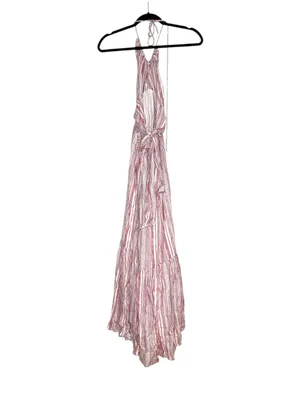 Free People Audrey Halter Red Striped Maxi Dress MEDIUM thumbnail 4