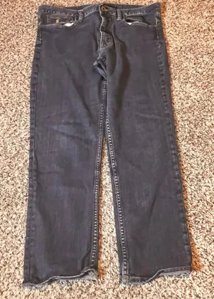 Ralph Lauren Sport Jeans Dark Wash‎ Denim Pony Logo Relaxed Fit Size 12 thumbnail 1
