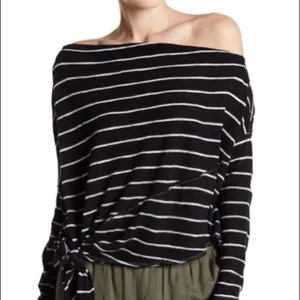 Free People Love Lane‎ Striped One Shoulder Top thumbnail 2