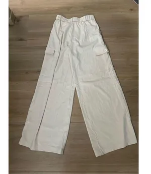 NEW High Waisted Wide Leg Cargo Pants Career 4 thumbnail 2