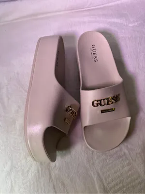 GUESS Women's Beige Slide Sandals with Gold Logo thumbnail 5