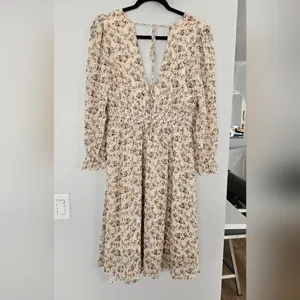 WDFMYS Floral Smocked Long Sleeve Dress Size L thumbnail 9