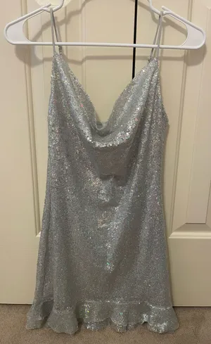 Lucy in the Sky Silver Sequin Dress thumbnail 1