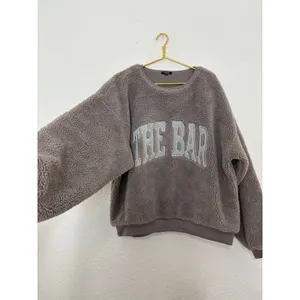 The Bar Gigi Sweatshirt Cinder/Grey Size XL Sherpa Teddy Loungewear Oversized thumbnail 12