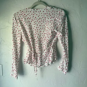 Rails‎ Small Wrap Top Simone Smitten Hearts White Blouse Coquette Style thumbnail 7