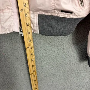 Abercrombie & Fitch Bomber Jacket Women Medium Pink Grey Zip Utility Flight Coat thumbnail 4