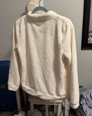Talbots Cream Turtleneck Fuzzy Pullover Sweater thumbnail 1