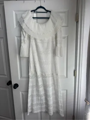 SheIn Elegant White Off the Shoulder Midi Dress thumbnail 2