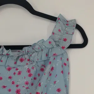 Superdown Revolve Sky Blue Floral Mini Dress Size Small Off The‎ Shoulder Girly thumbnail 4