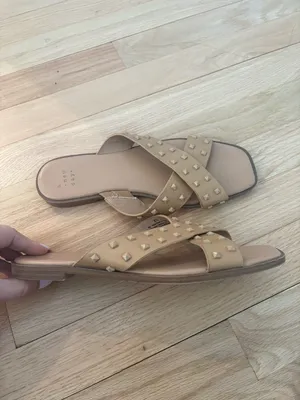 A New Day Beige Studded Sandals thumbnail 2