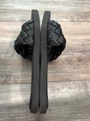 Splendid Black Paige Woven Slide Sandals 7.5 thumbnail 4
