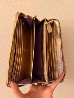 Sparkly Gold Vintage Coach Wallet thumbnail 4