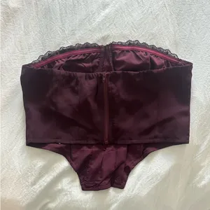 Forever 21 Maroon corset top thumbnail 2