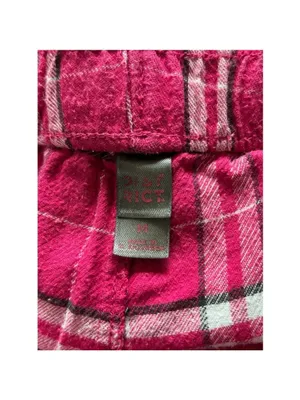 SJ Riding Camp Pink Plaid Pajama Pants Women's Medium thumbnail 3