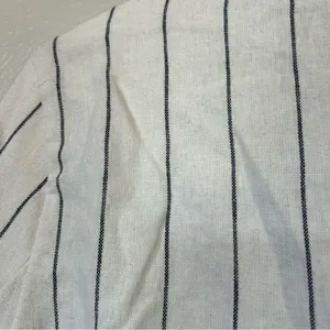 New Abercrombie & Fitch Linen blend Striped Blazer small white black pinstripe thumbnail 9
