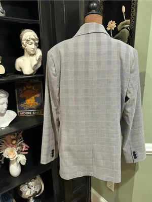 The Limited Glen Plaid Double‑Breasted Blazer – NWT – Size 14 thumbnail 7