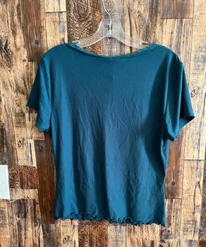 NWT Planet heart women's short sleeve blouse green size XL thumbnail 3