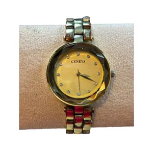 Geneva Gold-Tone Classic Ladies Watch With Crystal Accents & Adjustable Bracelet thumbnail 2