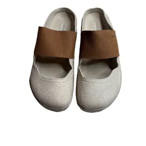 Asportuguesas Fly London Cana Slide Size EU 37 US 6.5 Brown Tan Suede Clogs thumbnail 2
