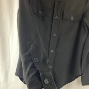 Zara Women black button up shirt size small thumbnail 4