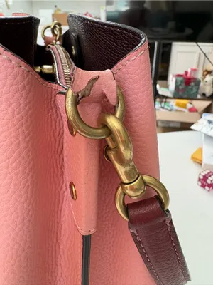Coach Leather Crossbody Handbag With Short Strap Including Tag Pink thumbnail 13