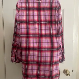 Victoria's Secret Pink and‎ Red Plaid Nightshirt Size Large thumbnail 2