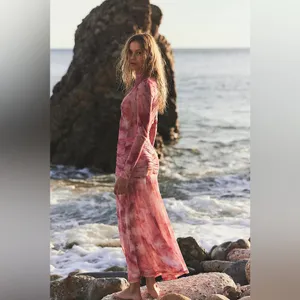 NWT Bardot Lea Tie Dye Mesh Long Sleeve Dress Extra Small thumbnail 6