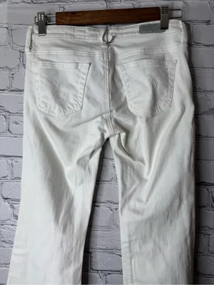 Ag Adriano Goldschmied White the Belle Flared Jeans size 25R thumbnail 6