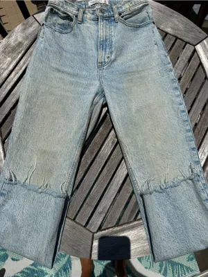 Abercrombie & Fitch Light Wash Cropped Distressed Jeans thumbnail 1