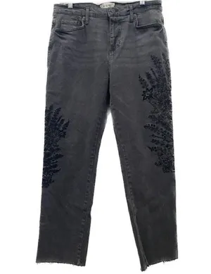 FREE PEOPLE We The Free OB737354 Embroidered Girlfriend Jeans Size 29 thumbnail 7