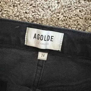 Agolde Riley High rise straight jeans black sz 24 thumbnail 7