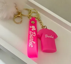 Barbie White and Pink Pom Pom Keychain/Bag Charm NWT thumbnail 3
