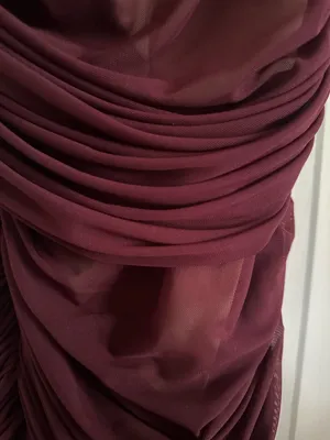 Michael Costello x REVOLVE Honor Mini Ruched Dress in Dark Plum thumbnail 9
