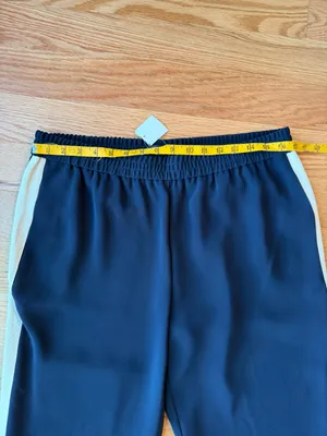 J.Crew Navy Cream Side Stripe Track Pants Size 10 thumbnail 7