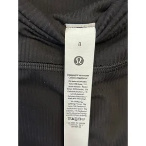 NWT Lululemon Align Ribbed HR Crop 23" leggings black size 8 Authentic thumbnail 5