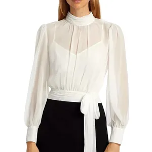 $495‎ Cinq à Sept Holiday Elena White Black Sheer Blouson Mini Dress Sz 2 NEW thumbnail 2