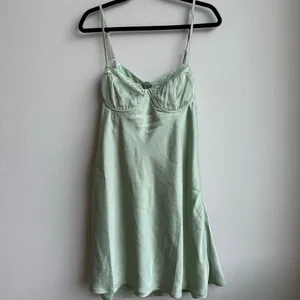 NWT Princess Polly Moniz Lace Bustier Corset Mini Dress Sage Size US 12 Large thumbnail 2