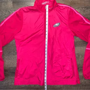Nike Golf 1/4 Zip NFL Philadelphia Eagles Women’s Size Medium Pink/White/Green thumbnail 5