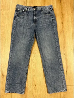 Aeropostale Womens High Rise Baggy Jeans Blue Medium Wash Cotton Size 14 MTMLPK1 thumbnail 1