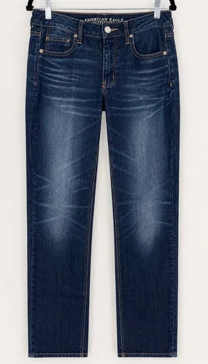 American Eagle Tomgirl Jeans Womens 4 Blue‎ Dark Wash Stretch Denim Casual Indie thumbnail 1
