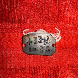 FREE‎ PEOPLE WE THE FREE Rainbow Thermal Waffle Knit Embroidered Henley Top M thumbnail 8