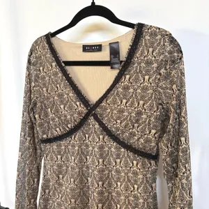 Y2K Witchy Dark Romantic Blouse Babydoll Fairy Goth Stretchy Date Night Small thumbnail 2