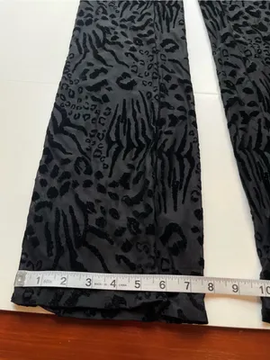 Outcast Jana Pants Black Animal Print Stretch‎ Womens Size Small Low Rise NEW thumbnail 13