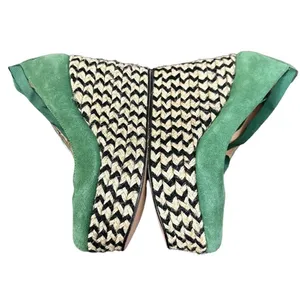 Free People Suede Lace Up Charade Espadrille Wedge Heels Green Size 36 US 5.5 thumbnail 9