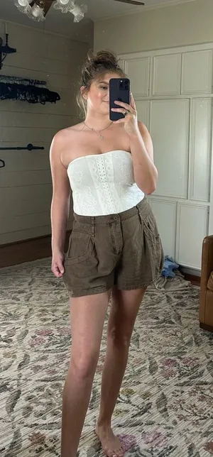 Free people cotton shorts thumbnail 1