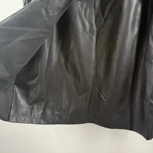 Choosy Skirt SZ Extra Large NWT Black Faux Leather Wrap Midi Bow Tie Waist Vegan thumbnail 14