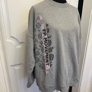Free People Movement FP All Star Buti Oversized Gray Graphic Sweatshirt NWOT thumbnail 6