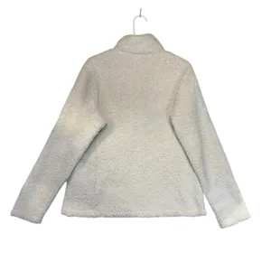 Patagonia Women's Fuzzy Fleece Pullover Sweatshirt White Gray‎ Size L thumbnail 5